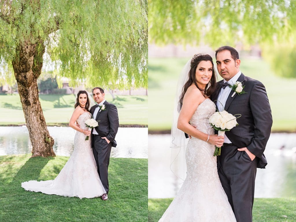 bride and groom portraits at westin mission hills
