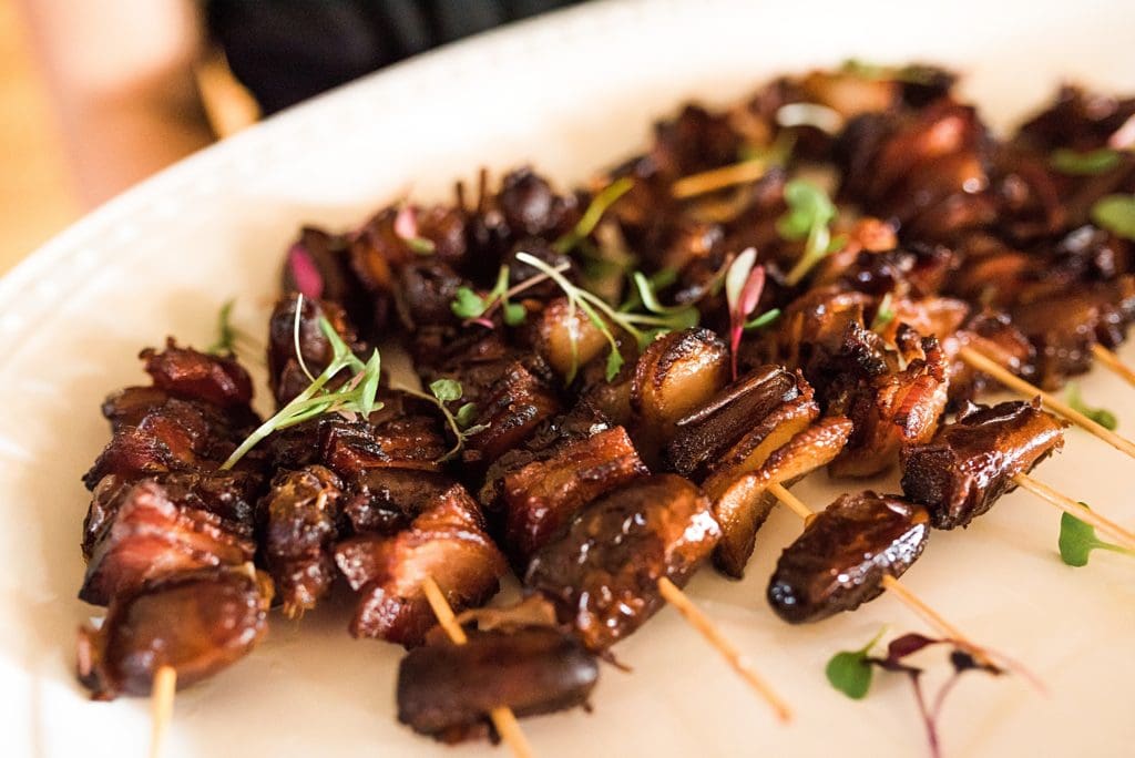 bacon and date skewers