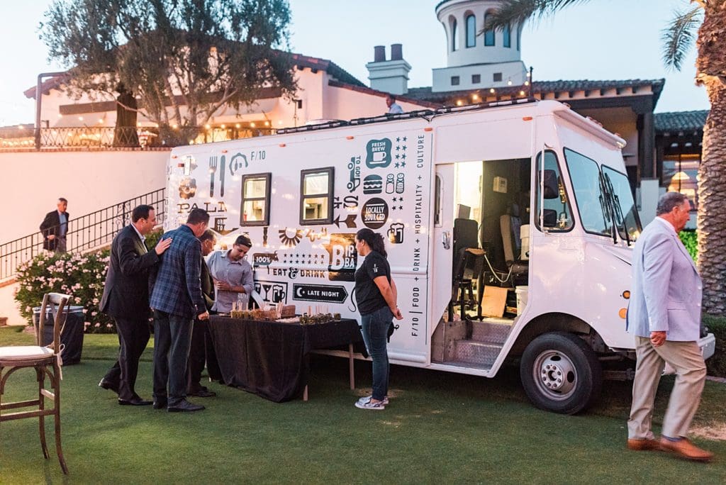 food truck hideaway golf club wedding reception