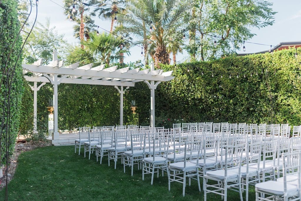 riviera hotel palm springs outdoor lawn for wedding ceremonies