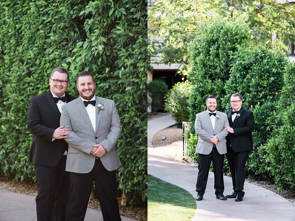 same sex wedding posing