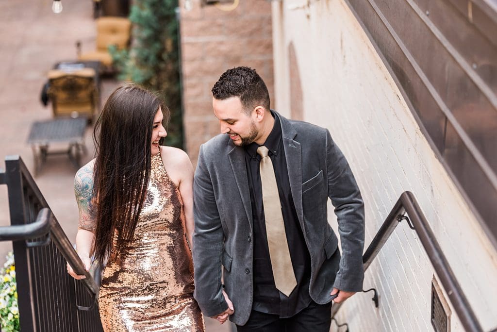 mining exchange hotel colorado springs engagement session