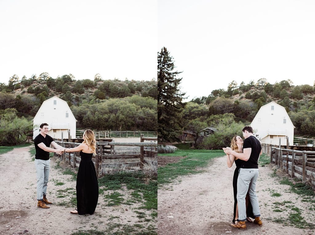 Rock Ledge Ranch Farmhouse engagement session in Colorado Springs