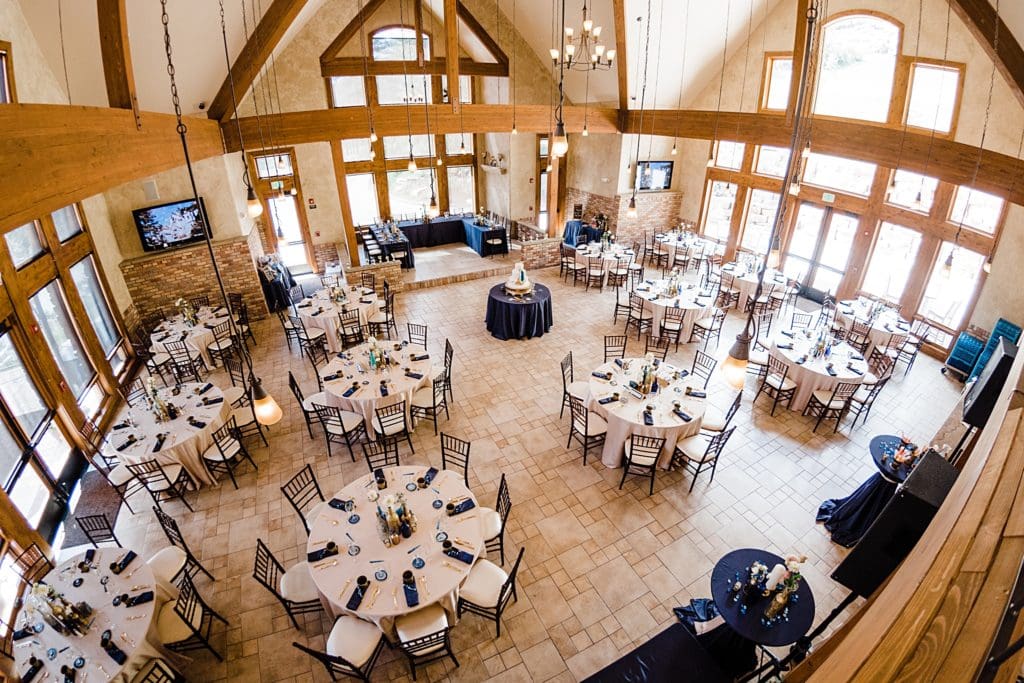 della terra indoor wedding reception set up
