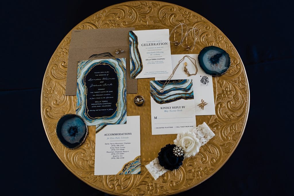 geode inspired wedding invitations by minted
