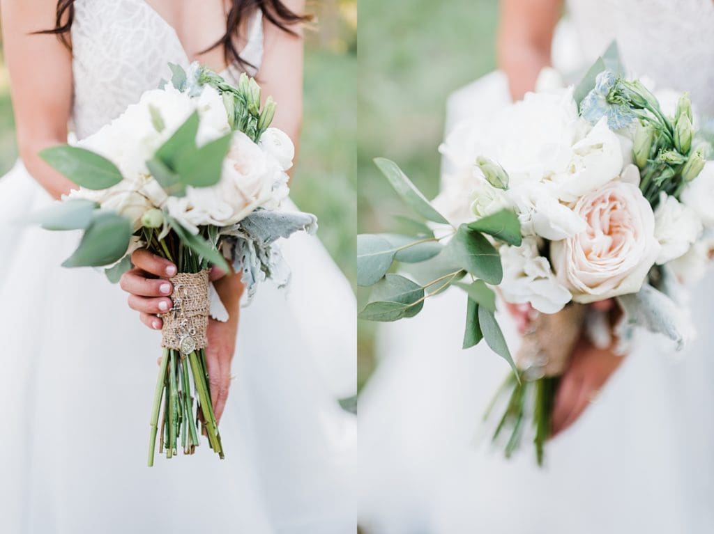 pastel mountain wedding bouquet
