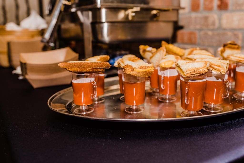 grilled cheese and tomato soup shooters