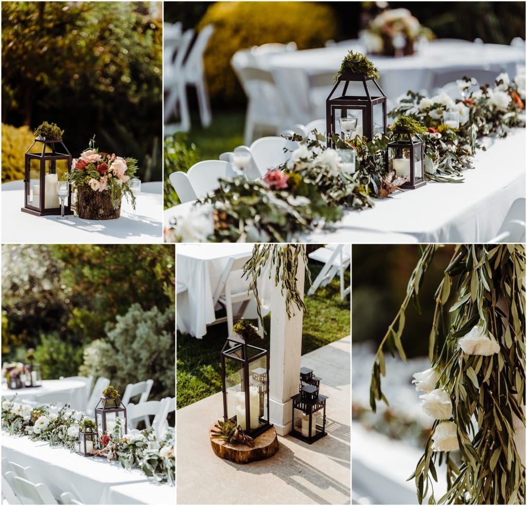 stunning backyard wedding reception details