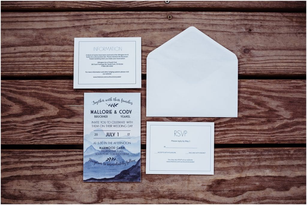 mountain invitations for weddings