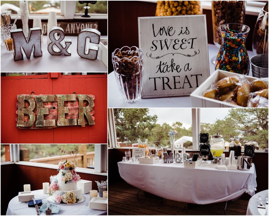 sweets table wedding reception