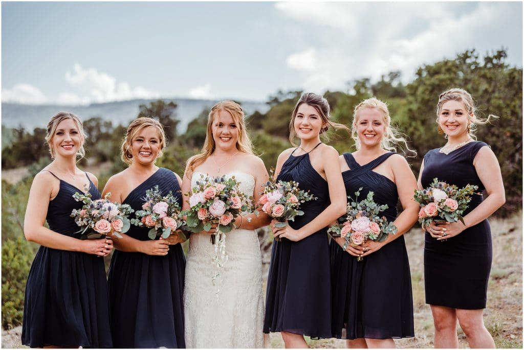 mountain bride with bridal party