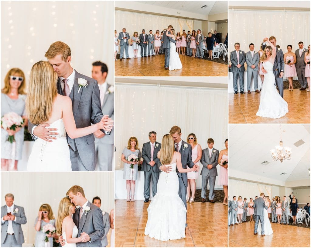 bride and groom's first dance at wedgewood ken caryl