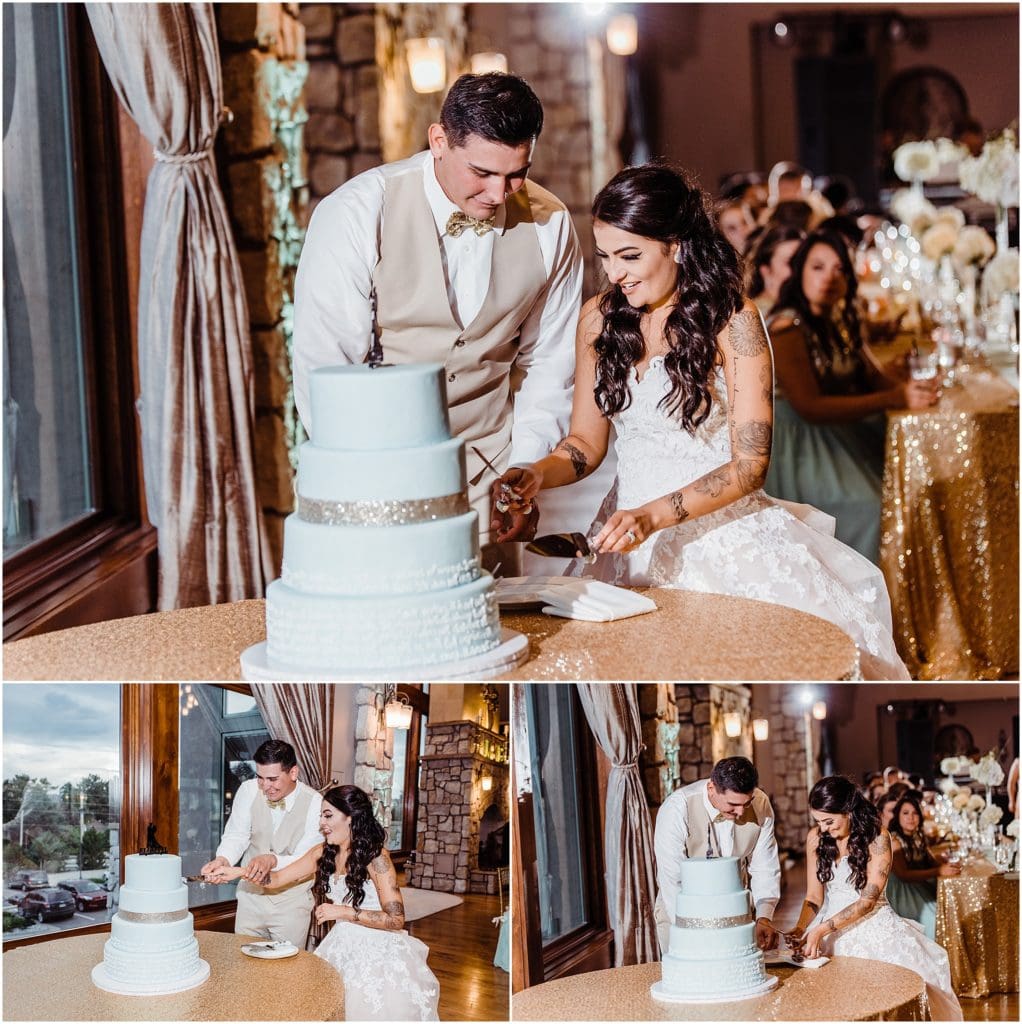 cake cutting at cielo at castle pines