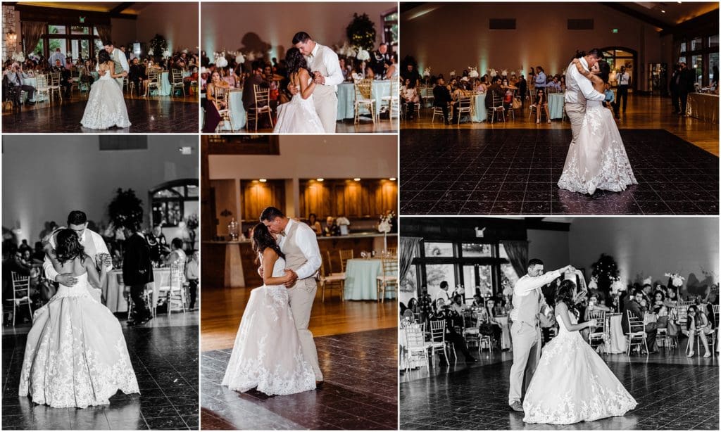first dance photos at cielo at castle pines