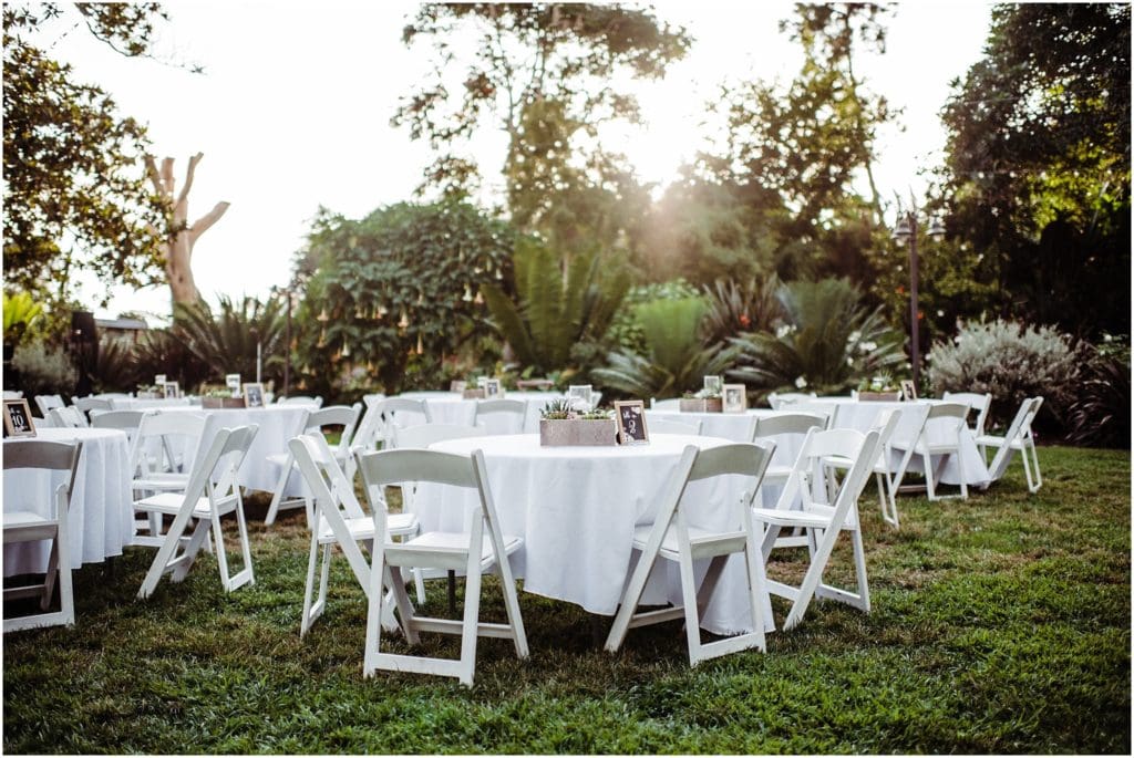 botanic garden wedding reception details