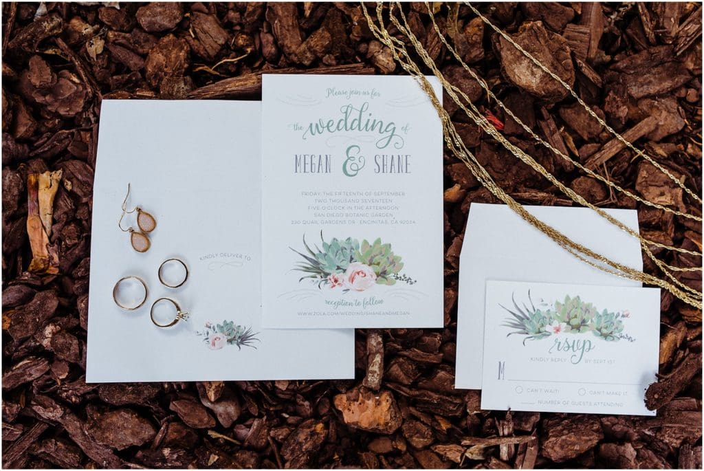 simple garden inspired wedding invitations