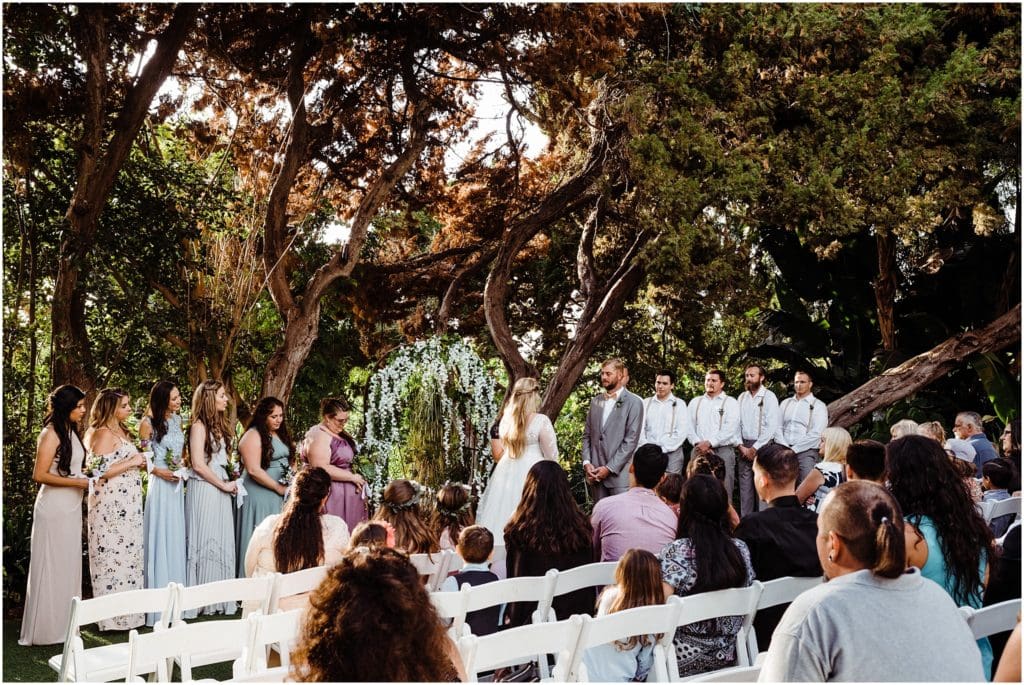 san diego botanic garden wedding ceremony