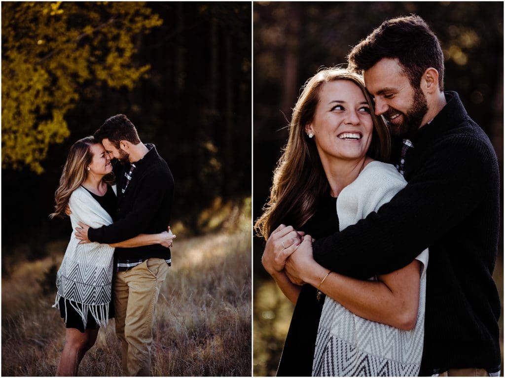 autumn mountain engagement session at mueller state park