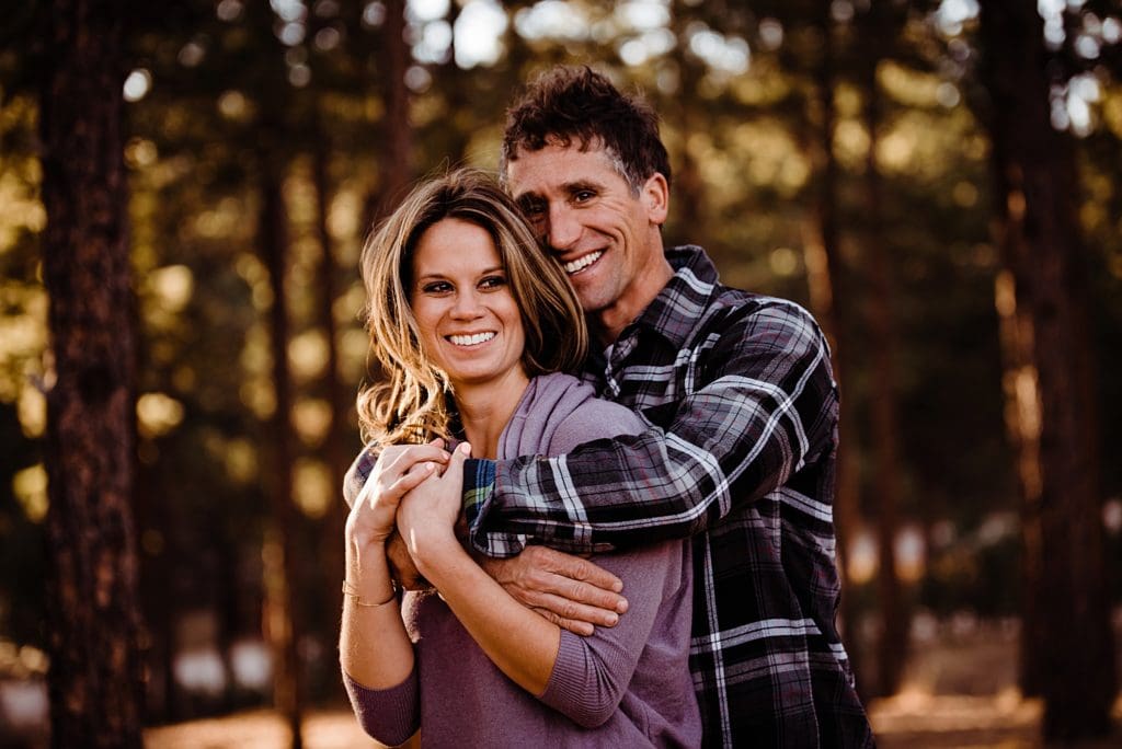 rustic engagement session at fox run park in colorado springs