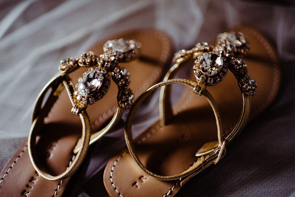 jeweled bridal sandals 