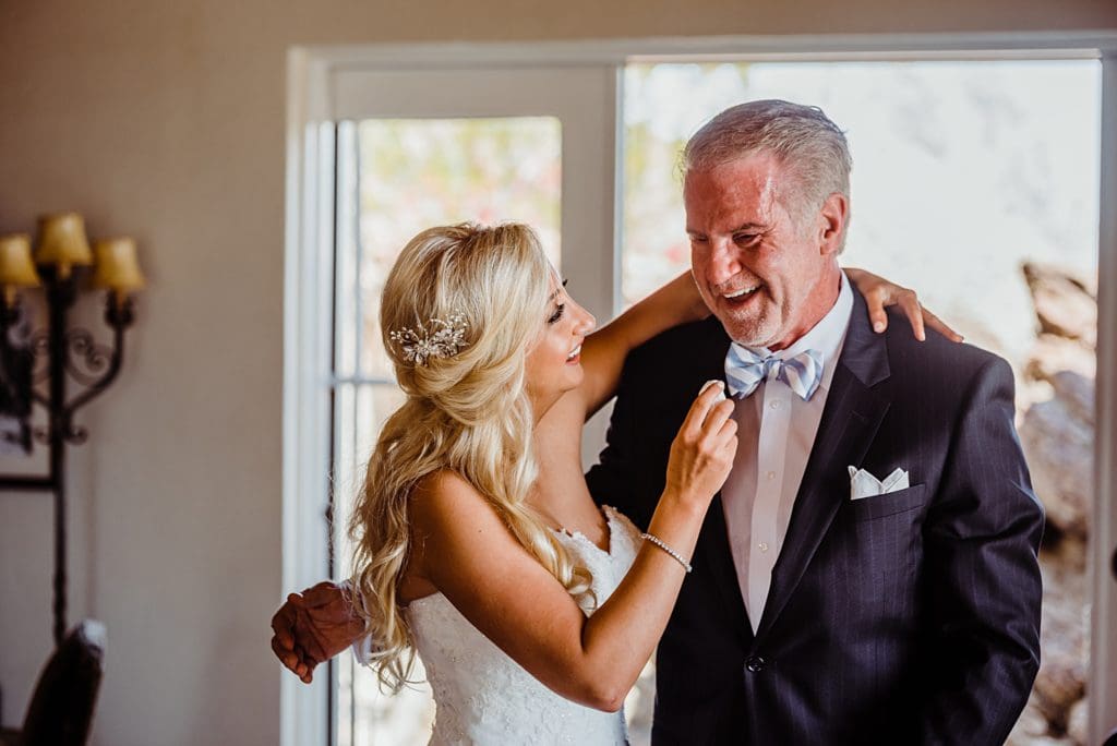 first look with father of the bride