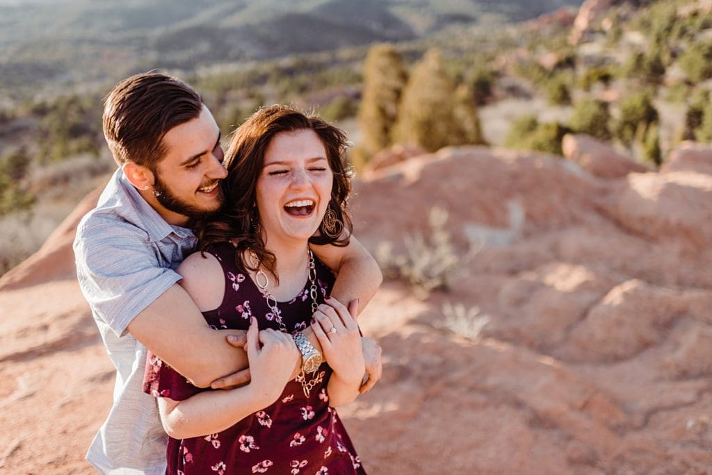 engagement photos at garden of the gods