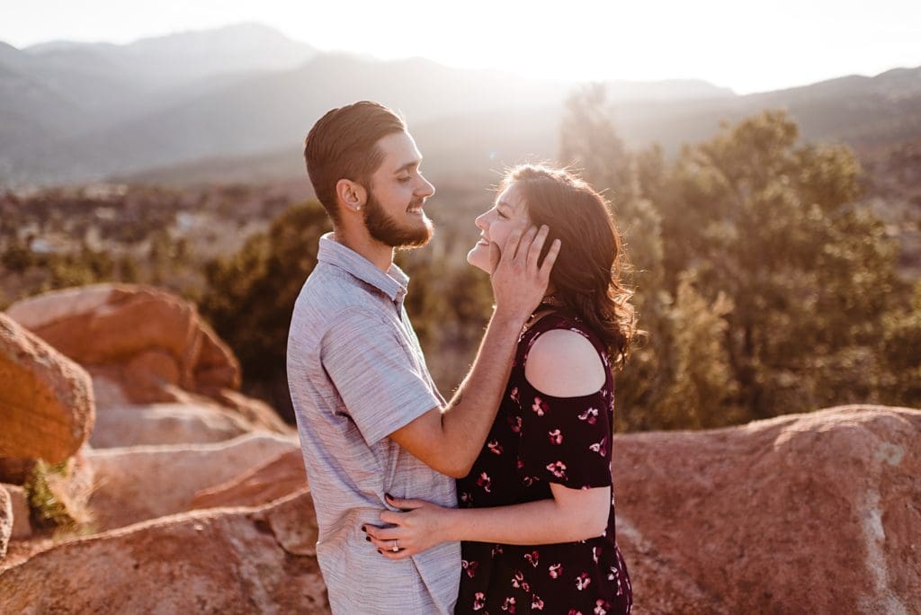 engagement photos at garden of the gods