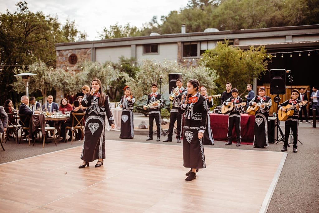 mariachi band performing at wedding reception