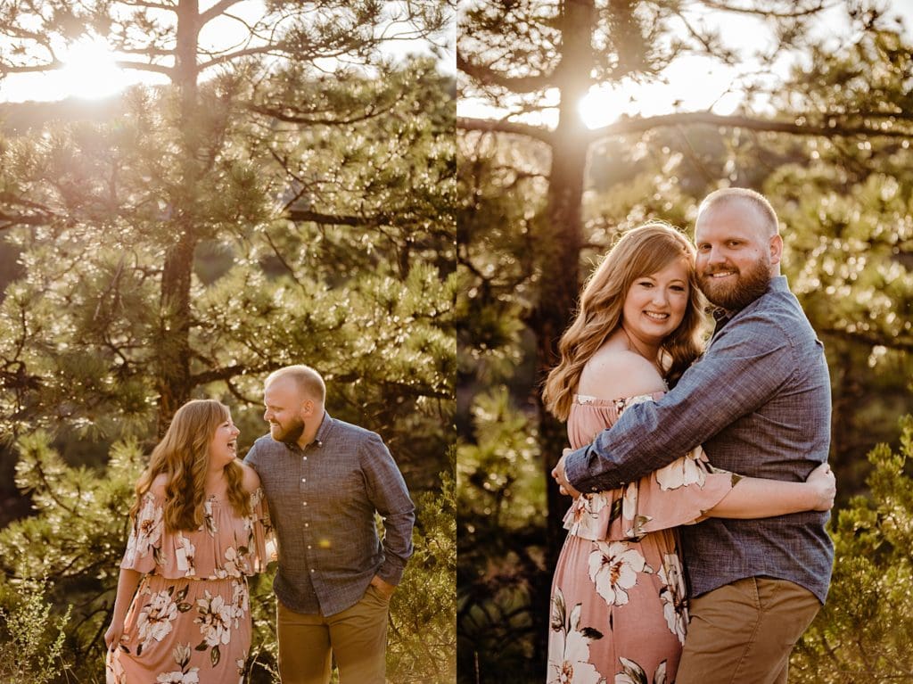 boho anniversary session at garden of the gods