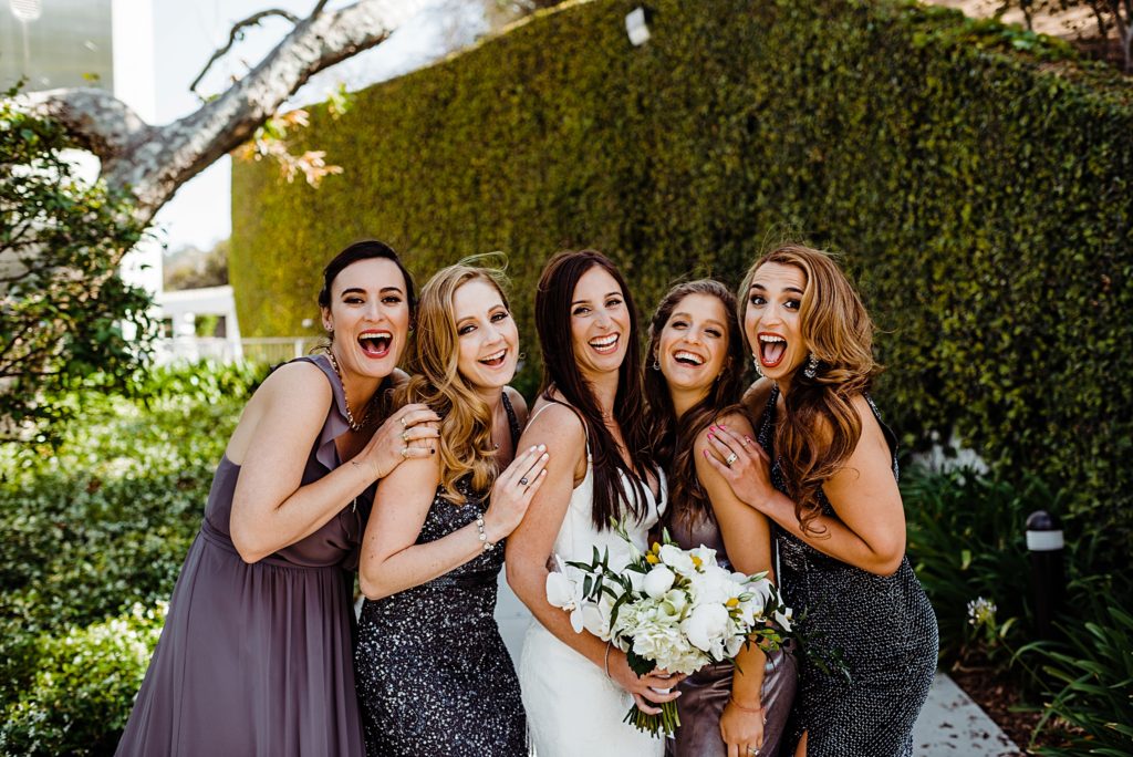 bride with best friends