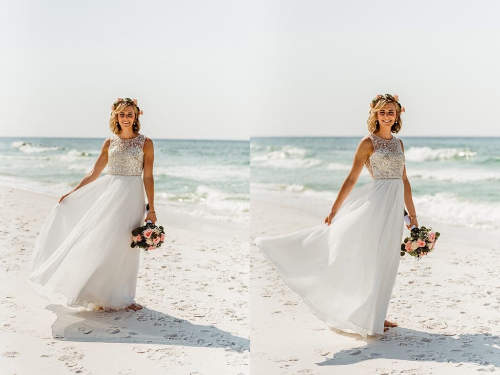 miramar beach bride photos