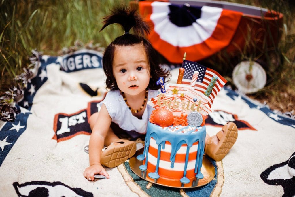 Patriotic Birthday Smash Cake 