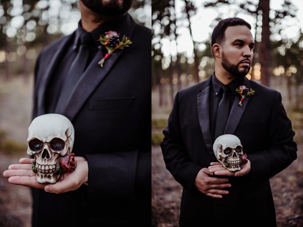 gothic forest wedding inspiration for halloween