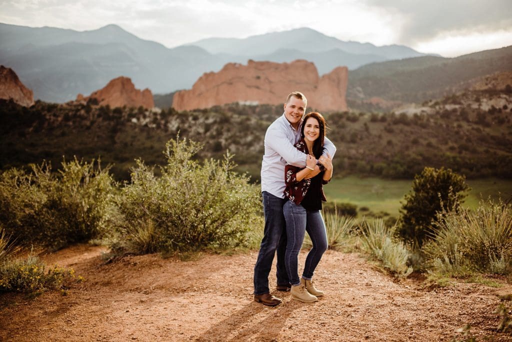 engagement session at mesa overlook in colorado springs