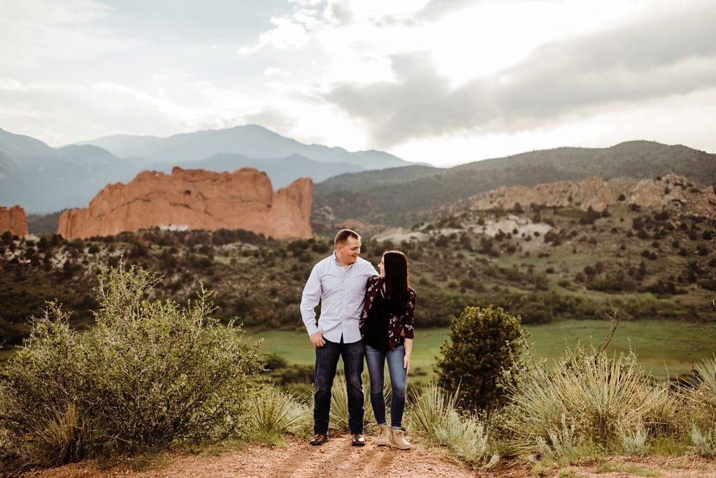 engagement session at mesa overlook in colorado springs