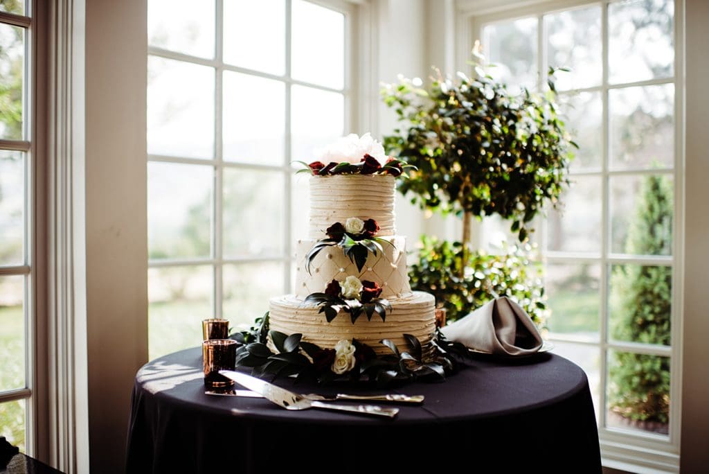 three layer wedding cake