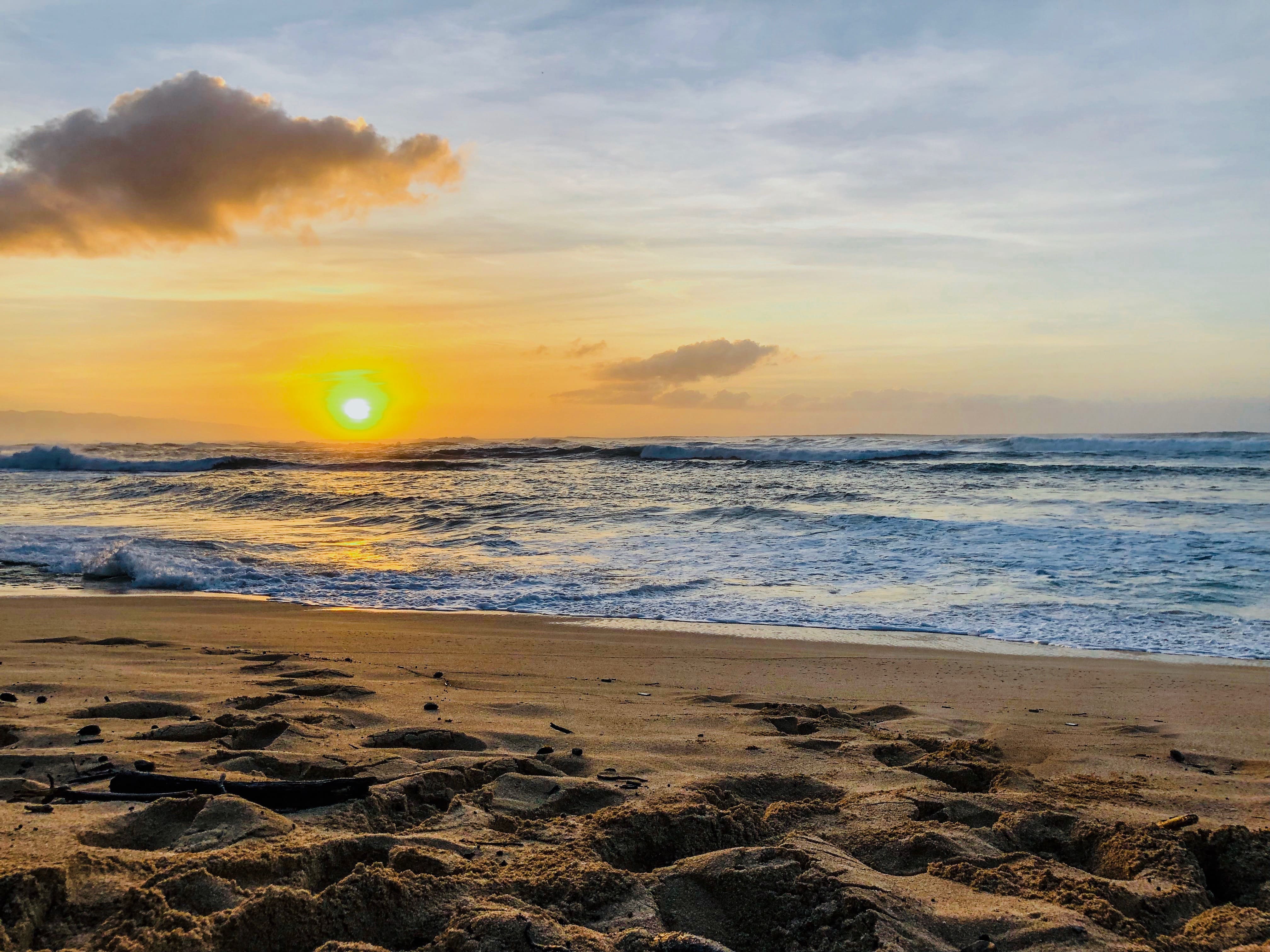 sunset at north shore oahu hawaii