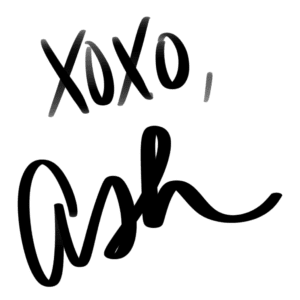 xoxo, Ash signture