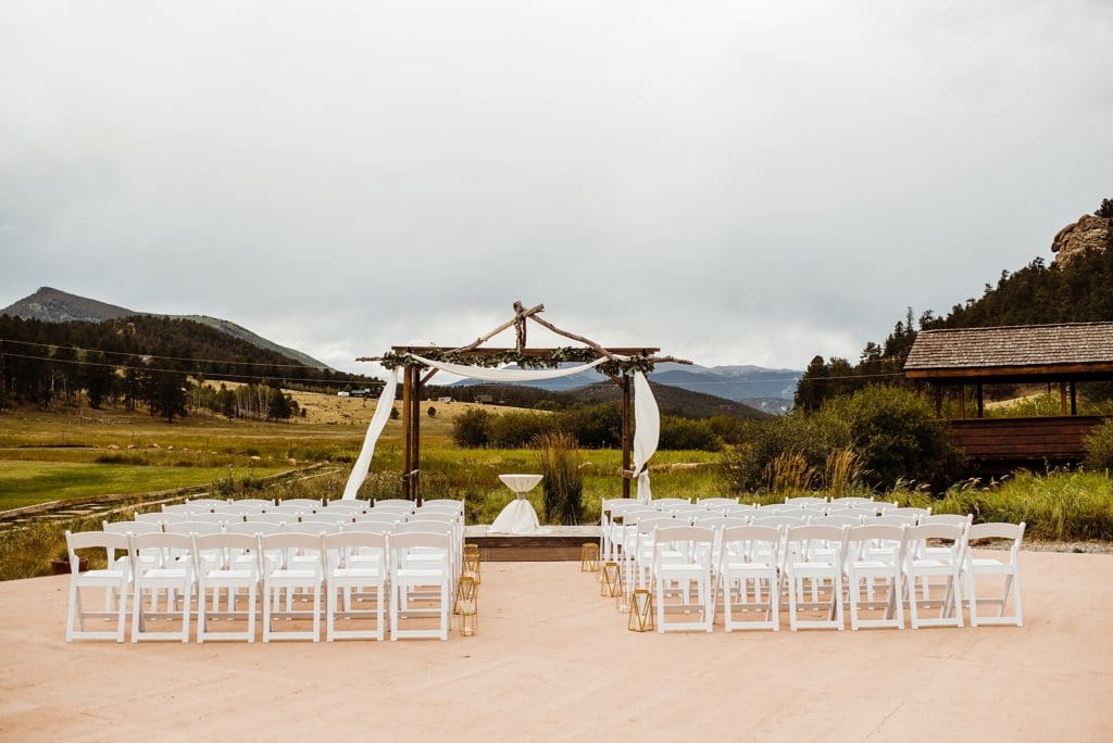 wedding ceremony site at deer creek valley ranch