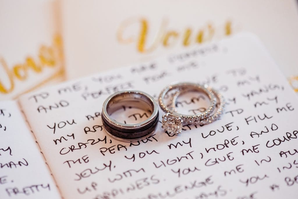 wedding rings on vows