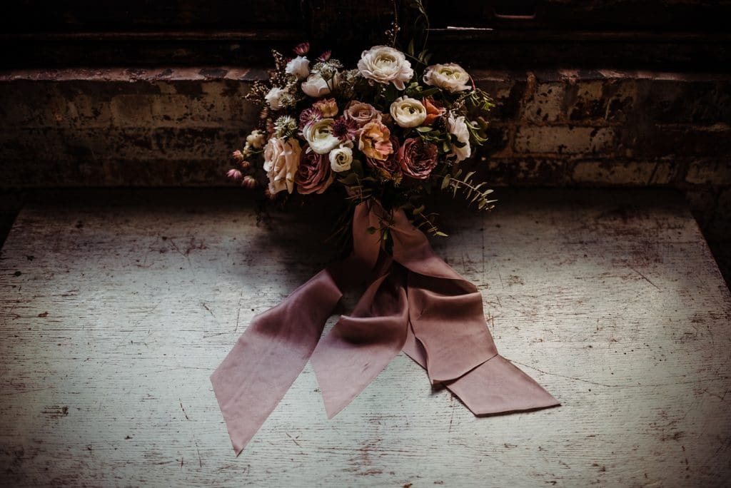 moody wedding flower bouquet