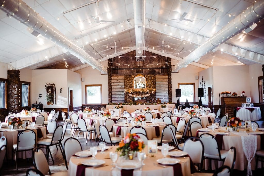 country wedding reception details