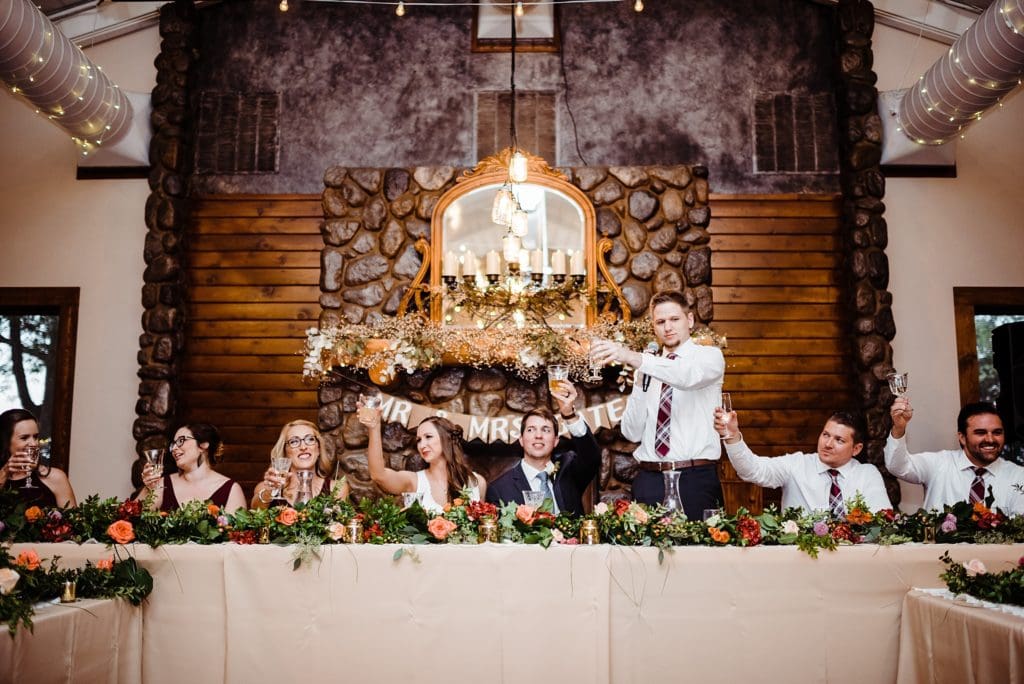 indoor wedding reception at shupe homestead
