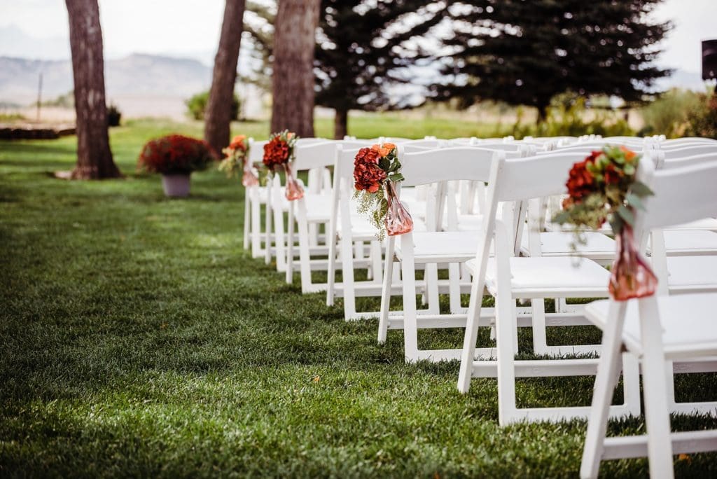 wedding ceremony at shupe homestead in longmont