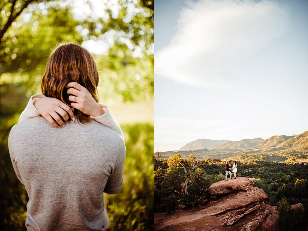 sunrise engagement session at Garden of the Gods in Colorado Springs
