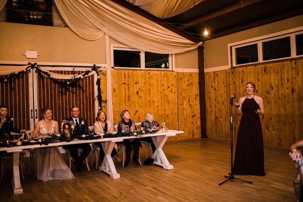 rustic lace barn wedding reception