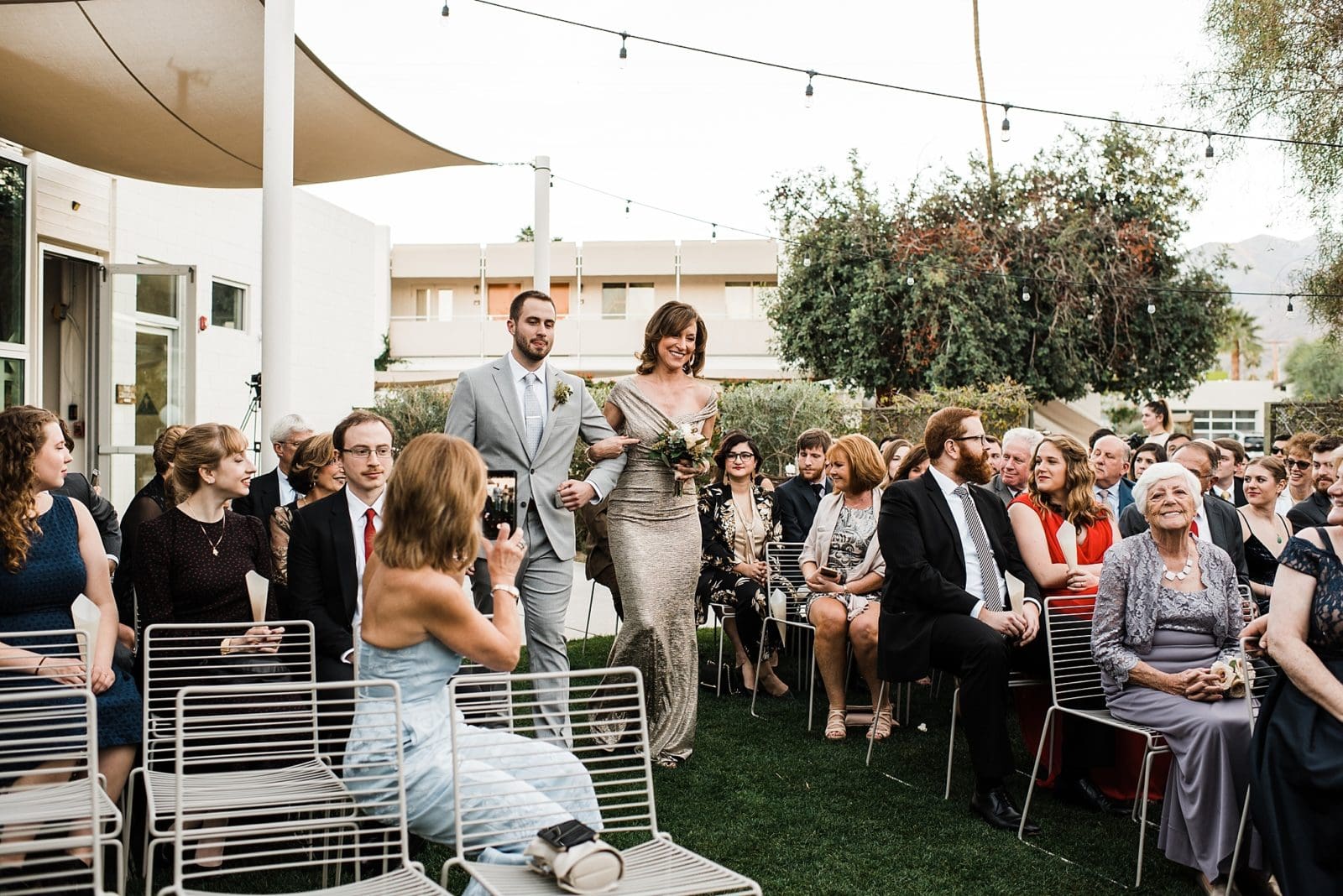 wedding ceremony at the ace hotel in palm springs