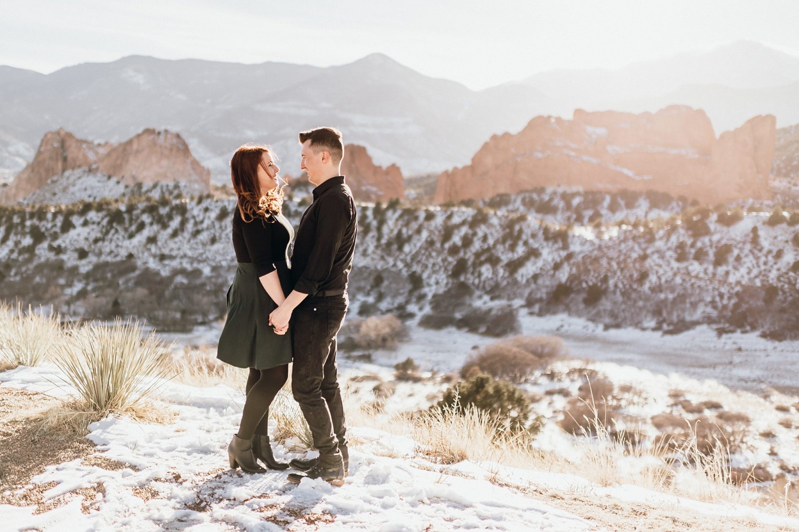 engagement photos at mesa overlook in colorado springs