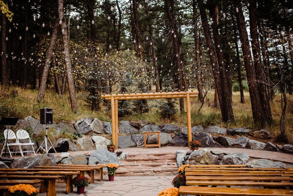 pines at genesee outdoor ceremony site