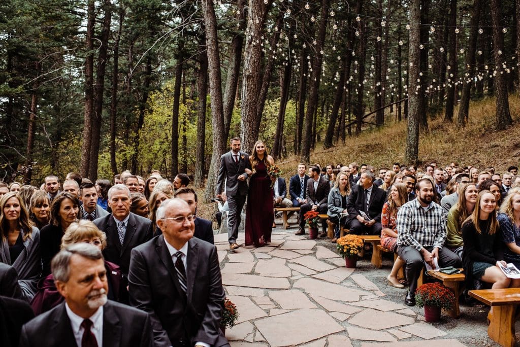 pines at genesee outdoor ceremony site in october